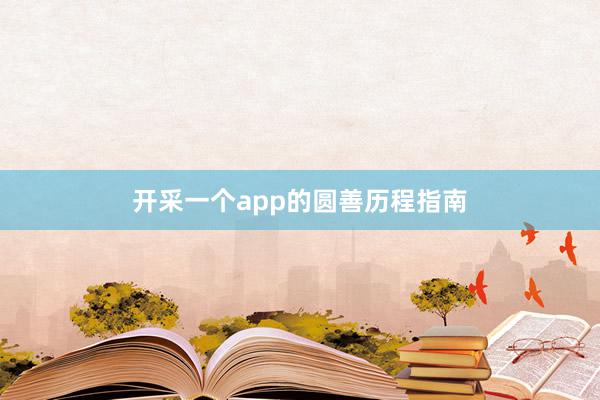 开采一个app的圆善历程指南